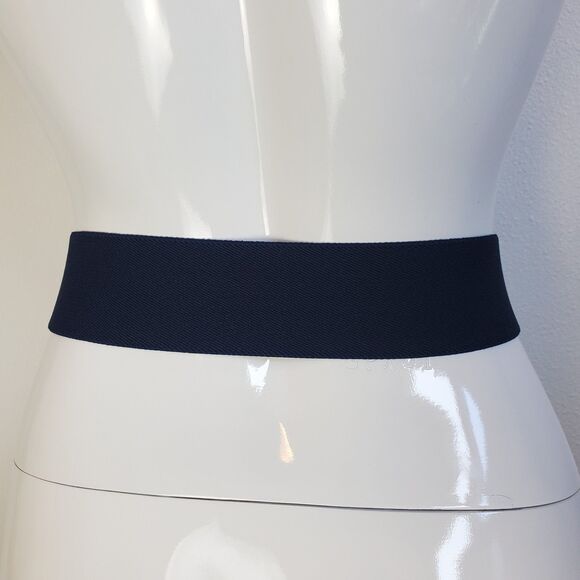 Vintage 80s Day-Lor Gold Buckle Navy Belt main image 10